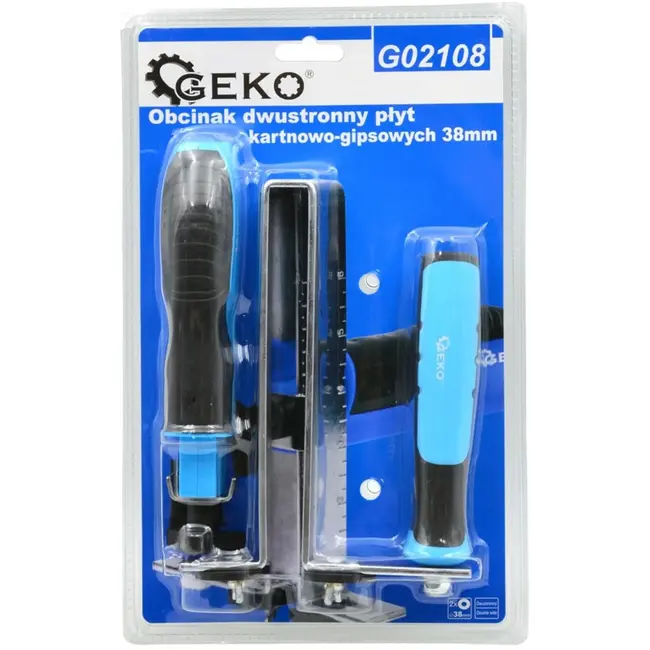 GEKO Dubbelzijdige plaatensnijder - Precieze sneden - 38 mm mes - Instelbare breedte