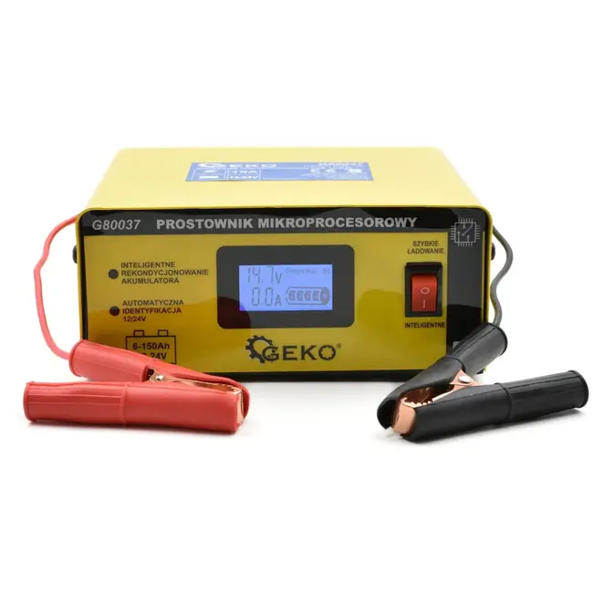 GEKO Acculader - Automatisch - LCD Display - 12/24V - 10A - Slim & Snel Laden