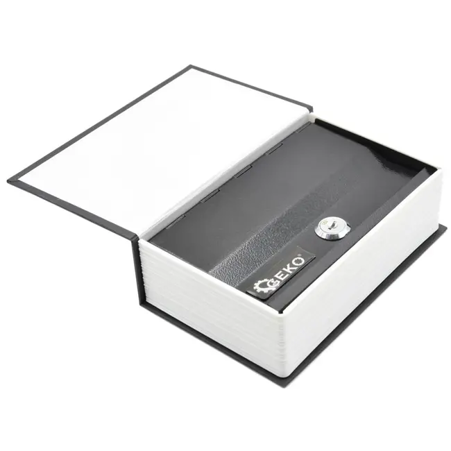 GEKO Boekvormige kluis - metalen opbergcase - 180x115x55 mm - met sleutel