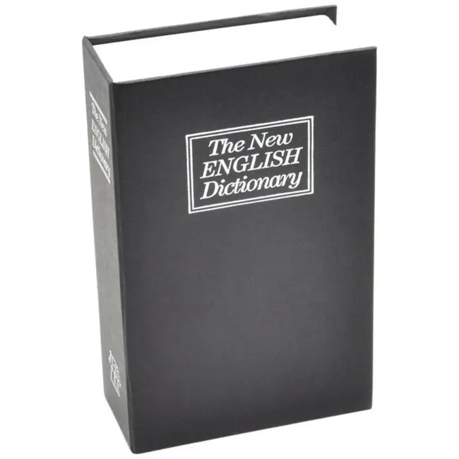 GEKO Boekvormige kluis - metalen opbergcase - 180x115x55 mm - met sleutel