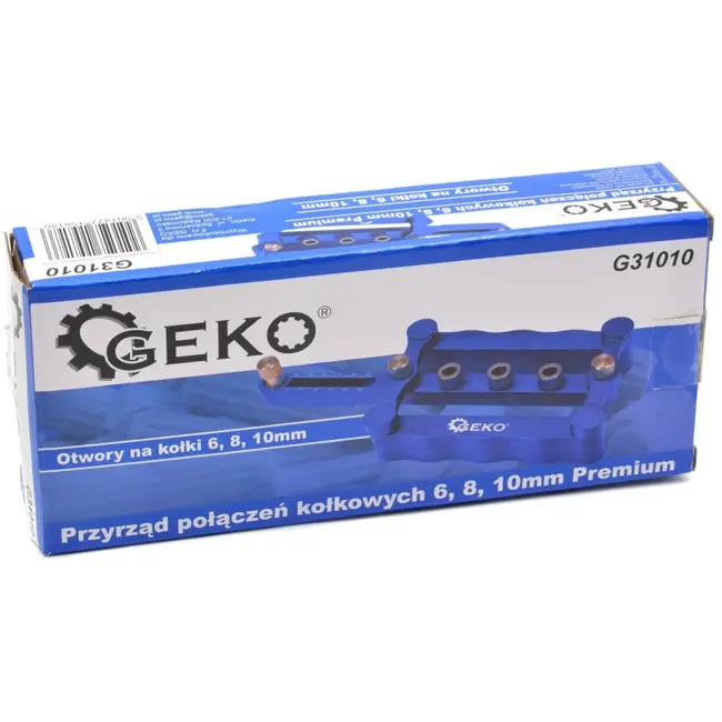 GEKO Dowel jig - verstelbaar - aluminium - stalen bussen - 6-10 mm