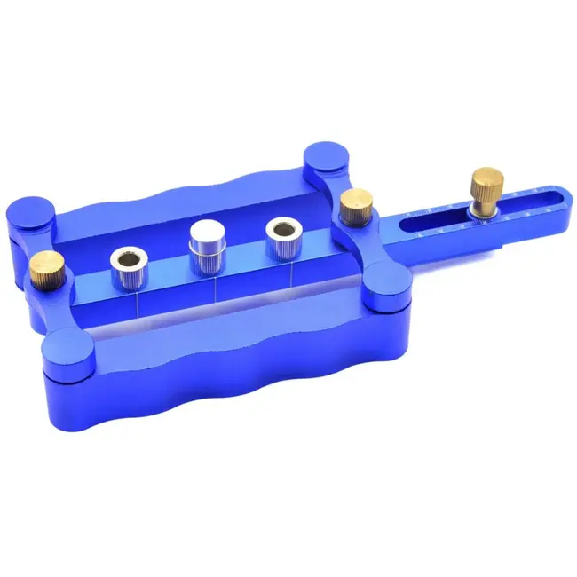 GEKO Dowel jig - verstelbaar - aluminium - stalen bussen - 6-10 mm