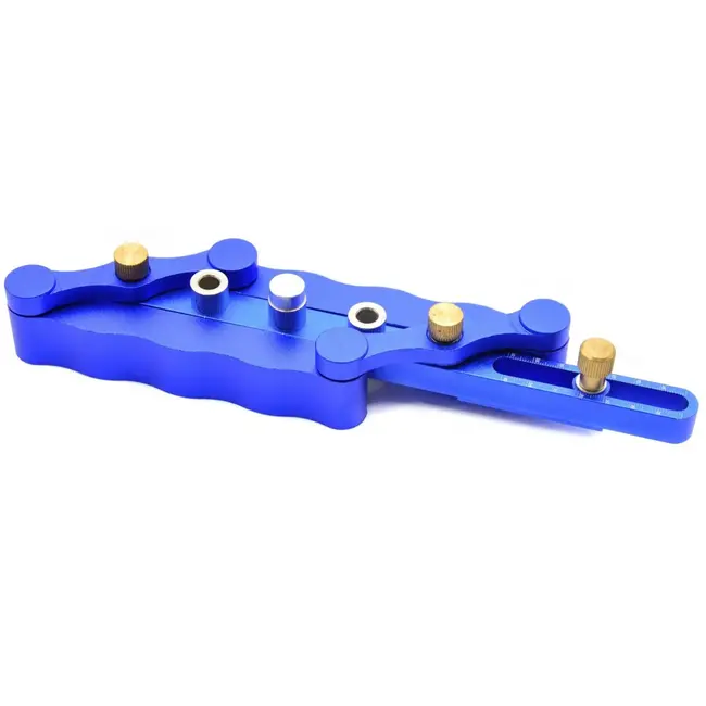 GEKO Dowel jig - verstelbaar - aluminium - stalen bussen - 6-10 mm