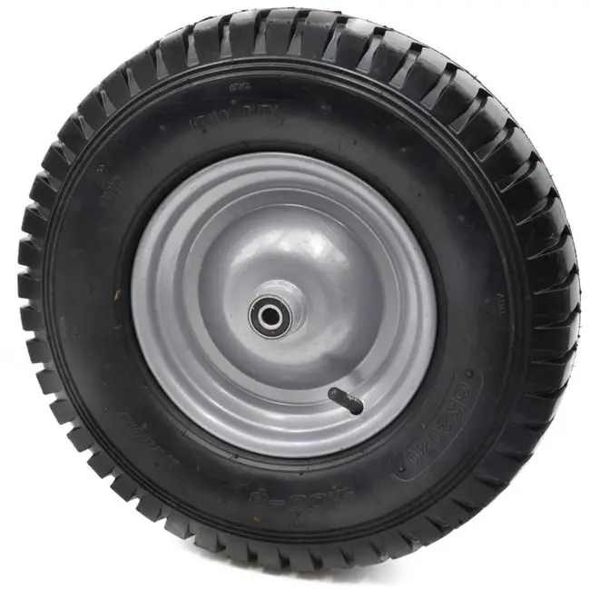 GEKO Rubberwiel voor kruiwagen - 180 kg draagkracht - 8-laags - 12 mm as - 405 mm diameter