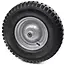 GEKO Rubberwiel voor kruiwagen - 180 kg draagkracht - 8-laags - 12 mm as - 405 mm diameter