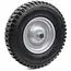 GEKO Rubberwiel voor kruiwagen - 180 kg draagkracht - 8-laags - 12 mm as - 405 mm diameter