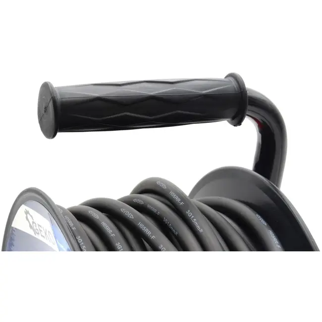 GEKO Elektrische kabelhaspel - 50m - 3x1.5mm² - IP44 - 4 stopcontacten