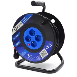 GEKO Elektrische kabelhaspel - 40m - 4 stopcontacten - 230V - 16A