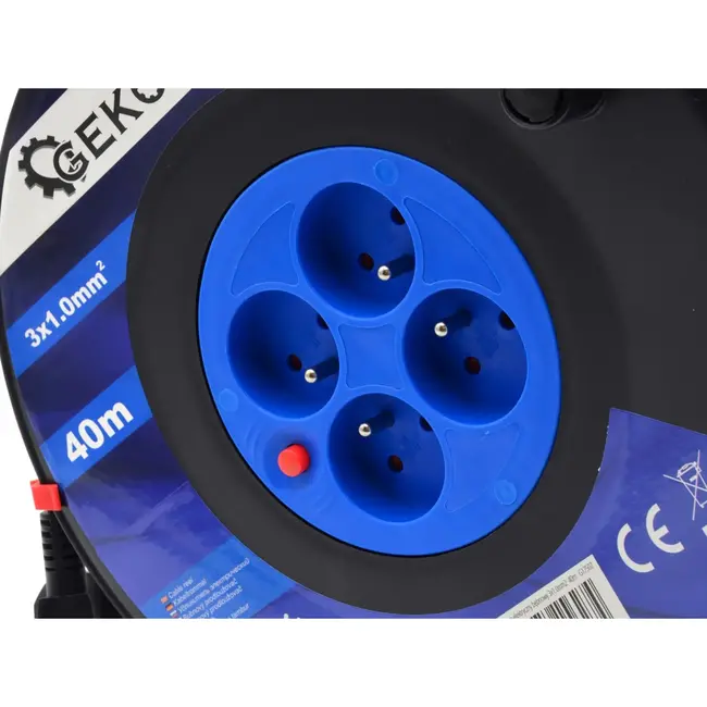 GEKO Elektrische kabelhaspel - 40m - 4 stopcontacten - 230V - 16A