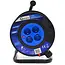GEKO Elektrische kabelhaspel - 25m - 4 stopcontacten - 3x1.5mm² - 230V