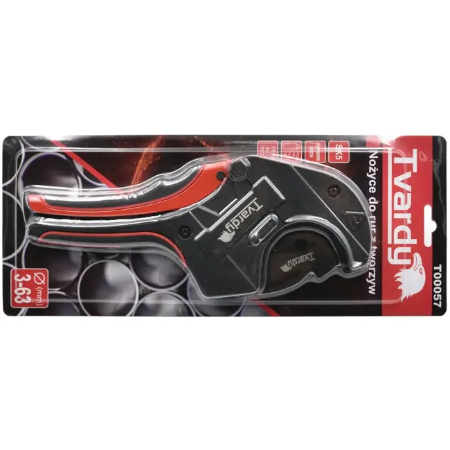 Tvardy PVC pijpsnijder - Verwisselbaar SK5 mes - Ergonomisch - 0-63mm