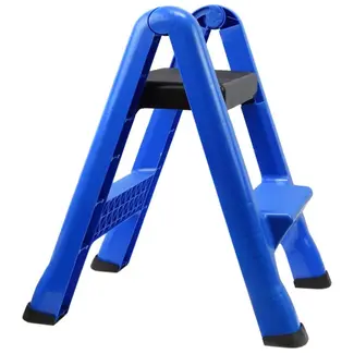 GEKO Twee-treden opstapkruk - inklapbaar - lichtgewicht kunststof - draagkracht 150kg - 60cm