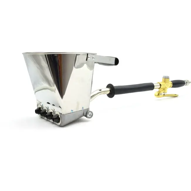 GEKO Pneumatische pleisterspuit - veelzijdig - roestvrij staal - aluminium - 4 extra nozzles