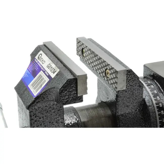 GEKO Multifunctionele bankschroef - 360° draaibaar - geharde bekken - 100 mm