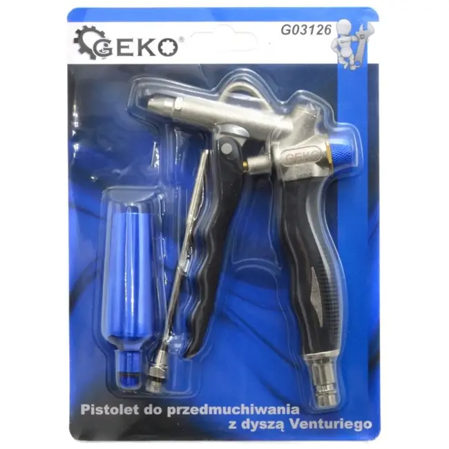 GEKO Luchtpistool - Venturi Nozzle - Grote Luchtstroom - Lichtgewicht - 3-12 bar