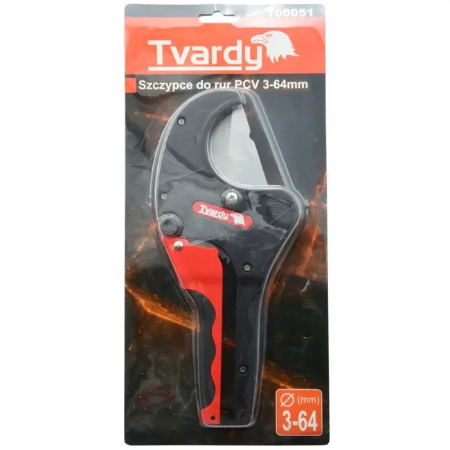 Tvardy Professionele pijpsnijder - roestvrijstalen mes - aluminium frame - 3-64 mm