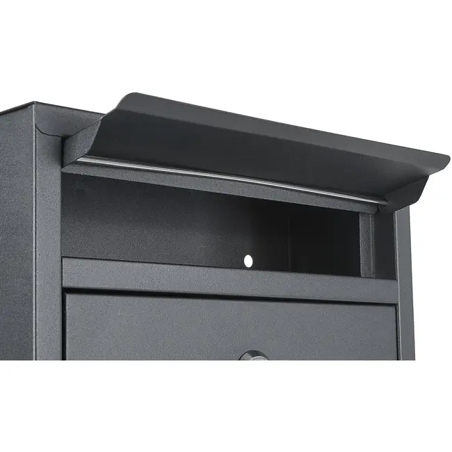 GEKO Stijlvolle zwarte brievenbus - roestbestendig staal - 320x240x80mm