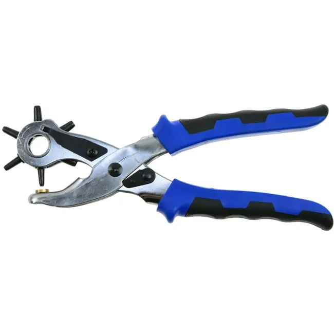 GEKO Leerbewerking set - Compleet gereedschap voor gaatjes, oogjes en drukknopen - Inclusief 220mm revolvertang