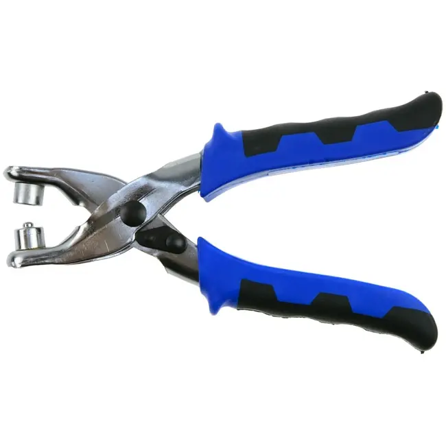 GEKO Leerbewerking set - Compleet gereedschap voor gaatjes, oogjes en drukknopen - Inclusief 220mm revolvertang