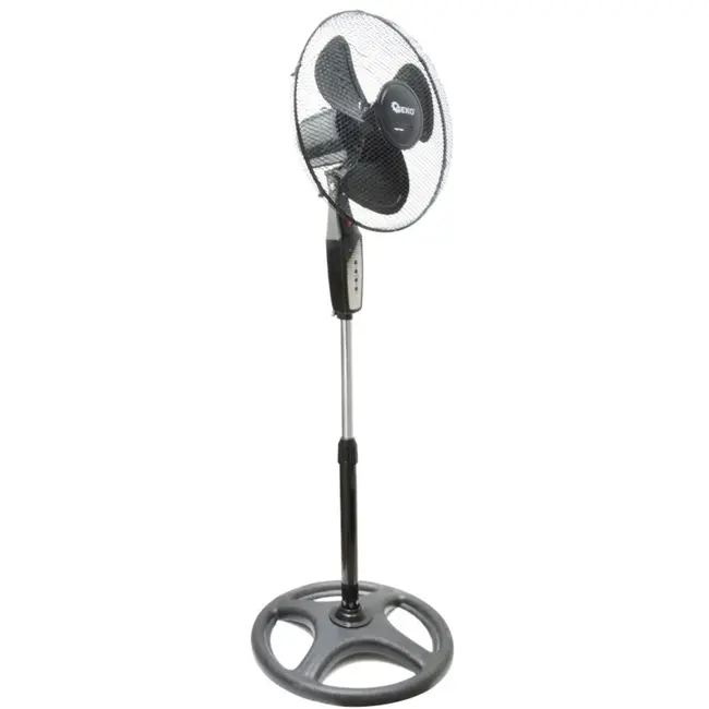 GEKO Staande ventilator met afstandsbediening - 3 snelheden - 90° oscillatie - Verstelbare hoogte 106-132 cm