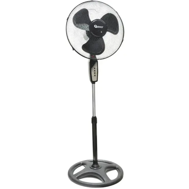 GEKO Staande ventilator met afstandsbediening - 3 snelheden - 90° oscillatie - Verstelbare hoogte 106-132 cm