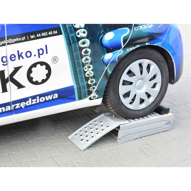 GEKO Opvouwbare stalen oprijplaten - 2200 kg draagvermogen - set van 2 stuks