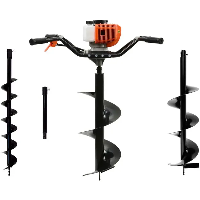 GEKO Aardboor - Benzine - 2 Persoons - Inclusief Boren - 10/20/30 cm - Extensie 50 cm