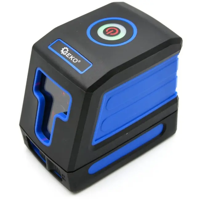 GEKO Zelfnivellerende kruislijnlaser - Diagonale projectie - Inclusief batterijen en hoes