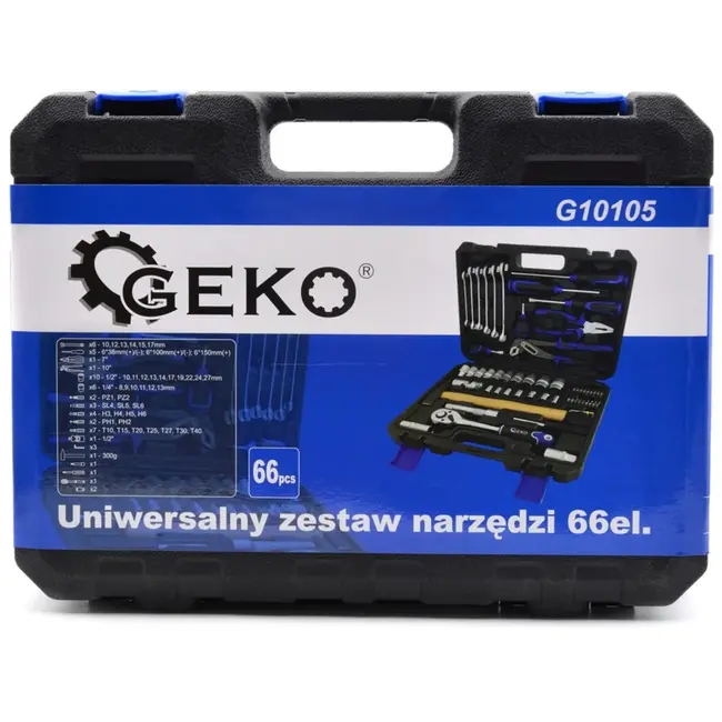GEKO Universele gereedschapsset - 66-delig - veelzijdig en compleet