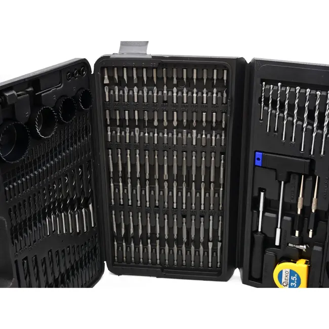 GEKO 216-delige accessoireset - veelzijdige bits en boren - ideaal voor doe-het-zelvers