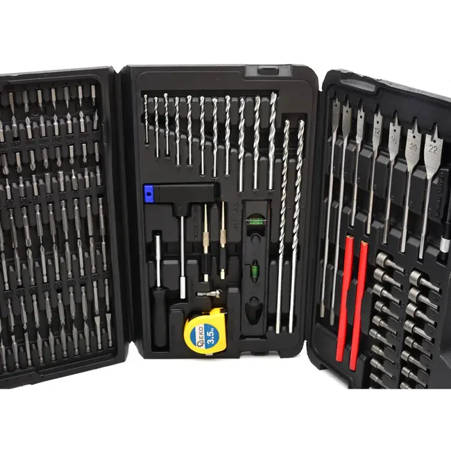 GEKO 216-delige accessoireset - veelzijdige bits en boren - ideaal voor doe-het-zelvers