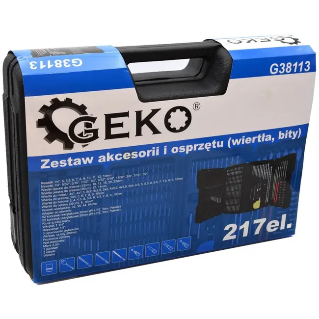 GEKO 216-delige accessoireset - veelzijdige bits en boren - ideaal voor doe-het-zelvers