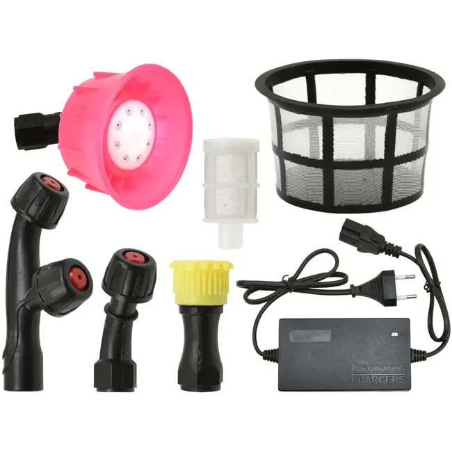 GEKO Elektrische rugspuit - 16L - Telescooplans - Dubbele filters - 12V 12Ah batterij