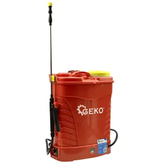 GEKO Elektrische rugspuit - 16L - Telescooplans - Dubbele filters - 12V batterij