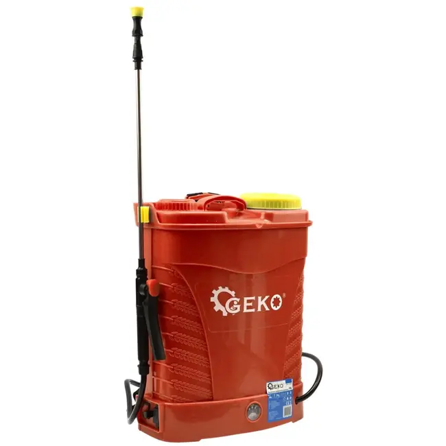 GEKO Elektrische rugspuit - 16L - Telescooplans - Dubbele filters - 12V batterij