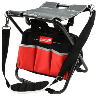 Tvardy Gereedschapstas met zitfunctie - Ruim - Duurzaam polyester - 6 vakken