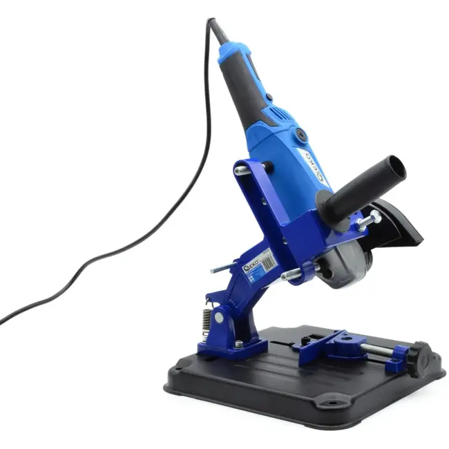 GEKO Haakse slijperstandaard - Precisie snijden - Verstelbare hoek - Veiligheidsbescherming - 115-125 mm