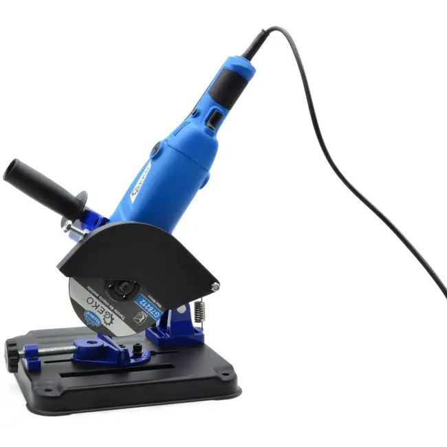 GEKO Haakse slijperstandaard - Precisie snijden - Verstelbare hoek - Veiligheidsbescherming - 115-125 mm