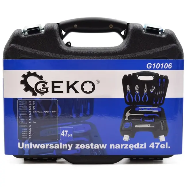 GEKO Universele gereedschapsset - 47-delig - veelzijdig en compleet