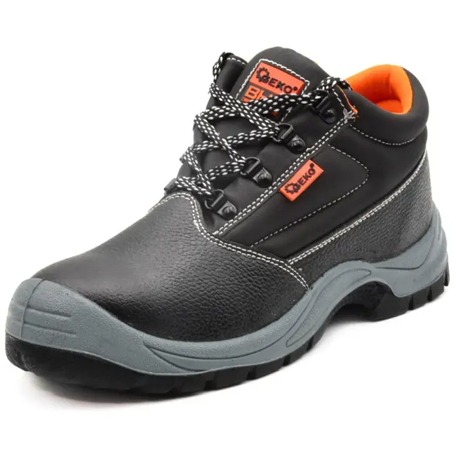 GEKO Hoge veiligheidsschoenen - S1P - Zwart - Maat 46 - Antislip en Ademend