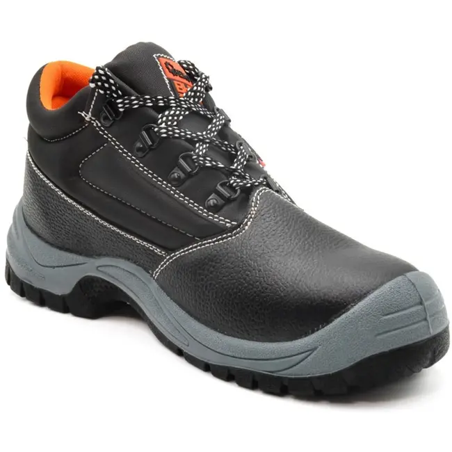 GEKO Hoge veiligheidsschoenen - S1P - Zwart - Maat 46 - Antislip en Ademend