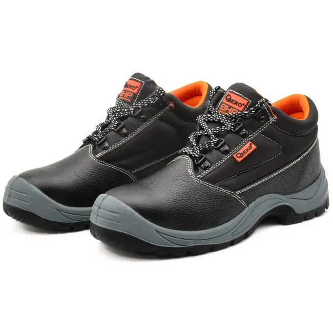 GEKO Hoge veiligheidsschoenen - S1P - Stalen neus - Antislip - Maat 41 - Zwart