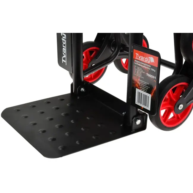 Tvardy Opvouwbare traploper trolley - robuust staal - 150 kg draagvermogen - grote wielen - compact ontwerp