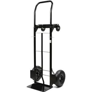 GEKO Opvouwbare transporttrolley - 2-in-1 functie - 200 kg draagvermogen - Zwart