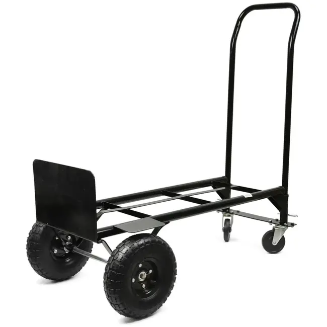 GEKO Opvouwbare transporttrolley - 2-in-1 functie - 200 kg draagvermogen - Zwart