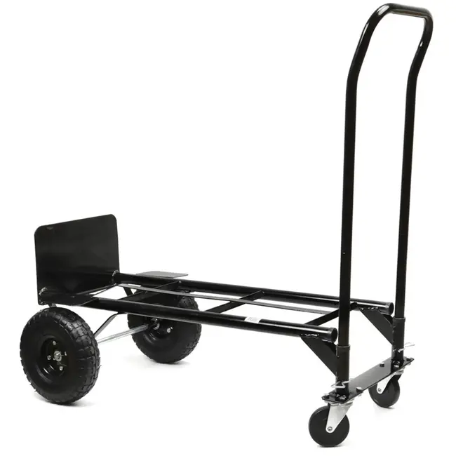 GEKO Opvouwbare transporttrolley - 2-in-1 functie - 200 kg draagvermogen - Zwart