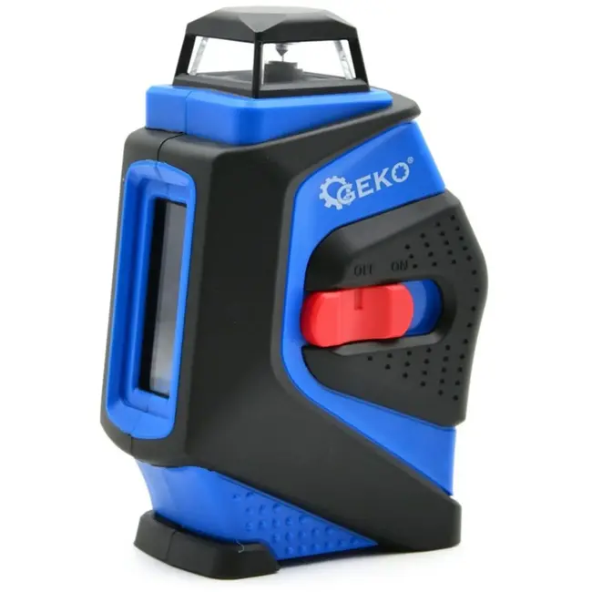 GEKO Laserwaterpas - 360° Projectie - Drie Werkmodi - Diagonale Lijnen - Inclusief Batterijen