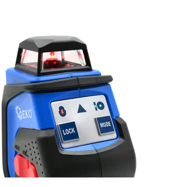 GEKO Laserwaterpas - 360° Projectie - Drie Werkmodi - Diagonale Lijnen - Inclusief Batterijen