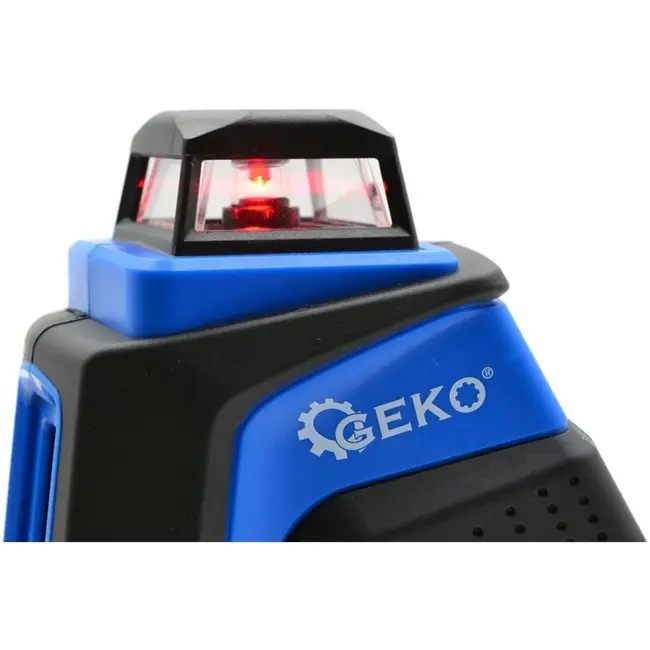 GEKO Laserwaterpas - 360° Projectie - Drie Werkmodi - Diagonale Lijnen - Inclusief Batterijen