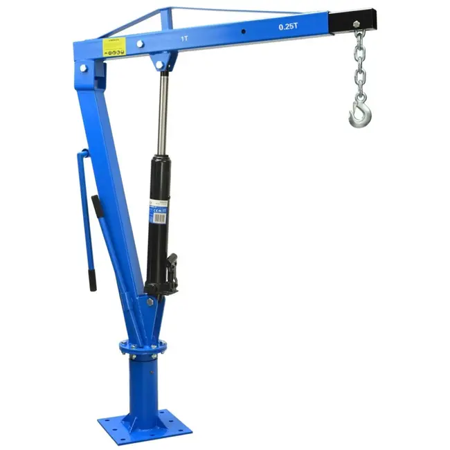 GEKO Hydraulische kraan - draaibaar - uitschuifbare arm - 1000 kg capaciteit - staal